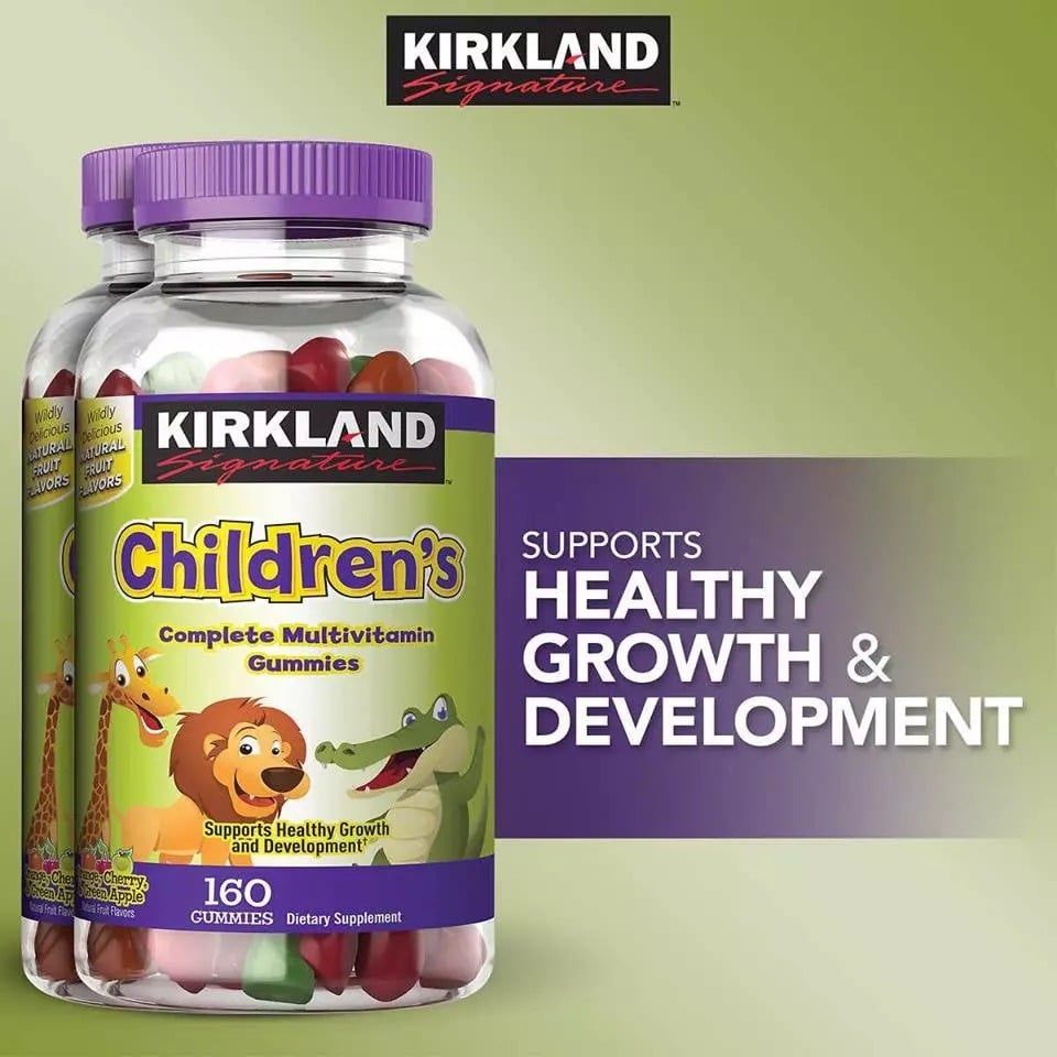 Kẹo dẻo vitamin tổng hợp cho trẻ em Kirkland Childrens Complete Multivitamin Gummies – 160 viên