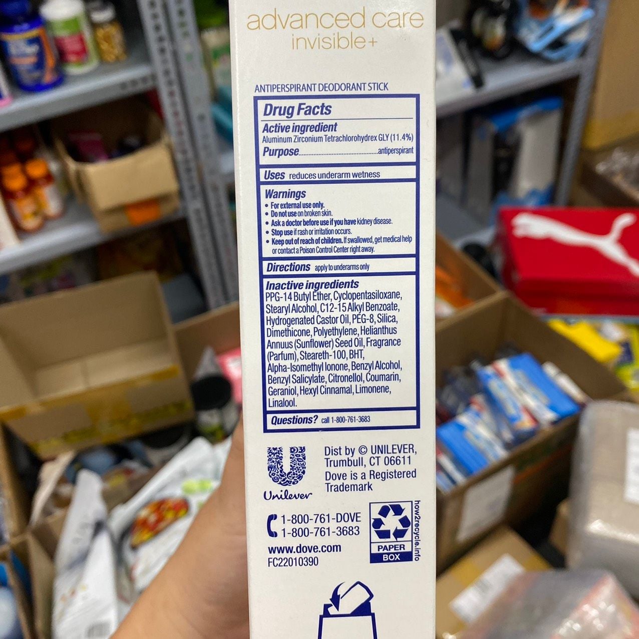 Lăn khử mùi dạng sáp Dove Advanced Care Cucumber & Cactus Water