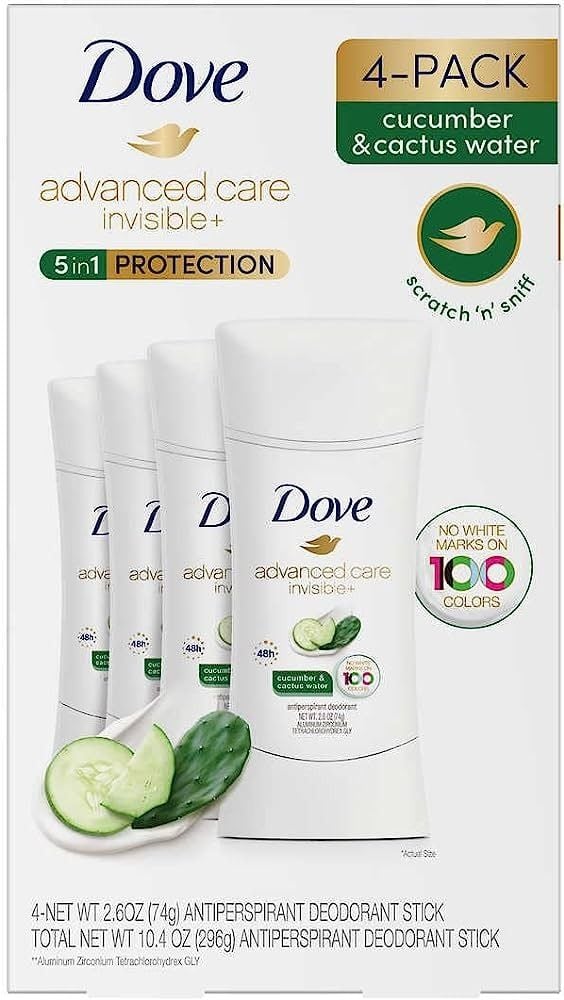 Lăn khử mùi dạng sáp Dove Advanced Care Cucumber & Cactus Water
