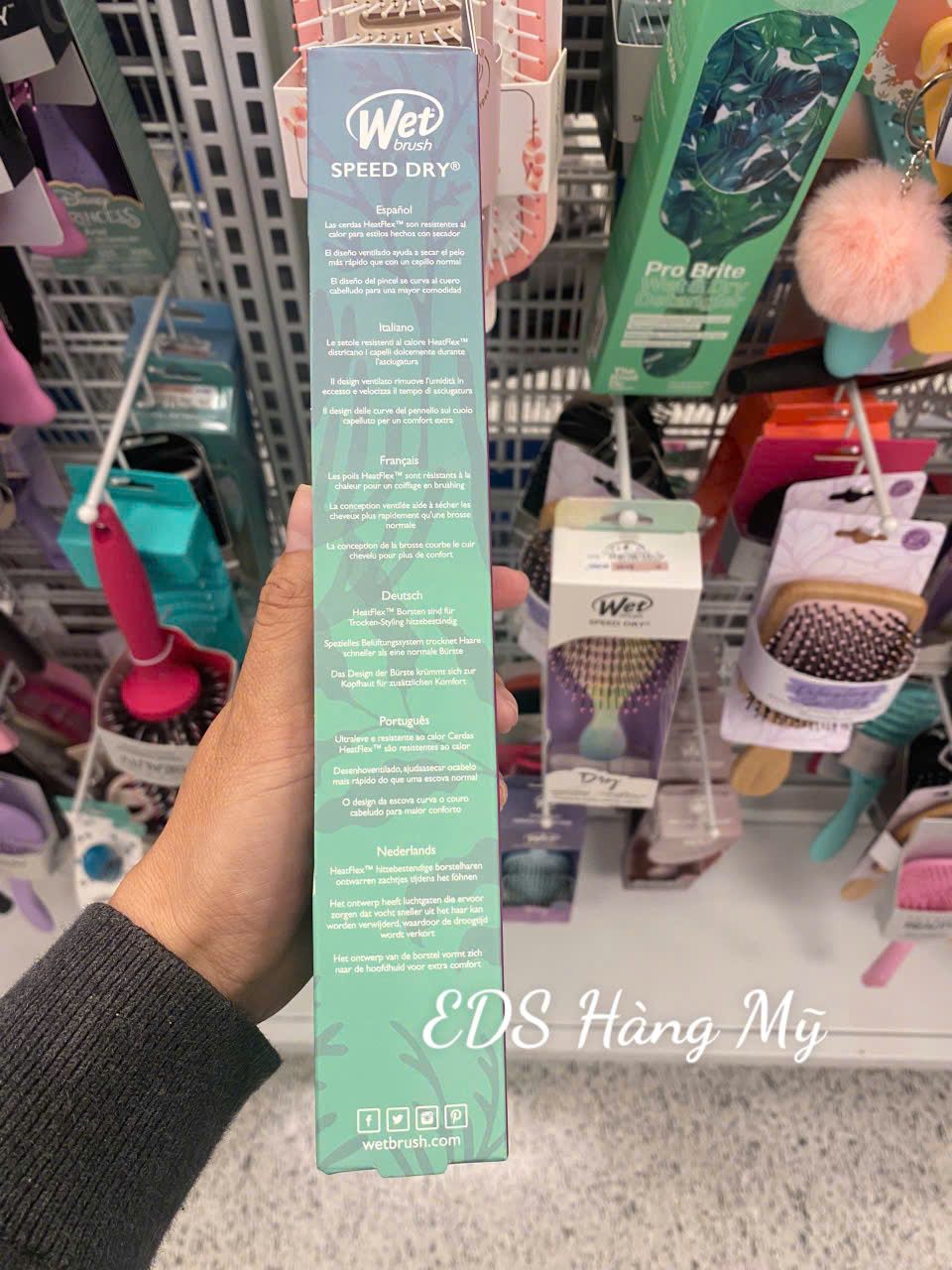 Lược gỡ rối và massage da đầu Wet Brush Speed Dry