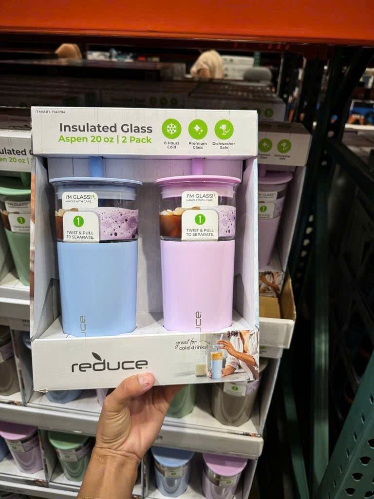Ly giữ nhiệt kèm ống hút Reduce Insulated Glass