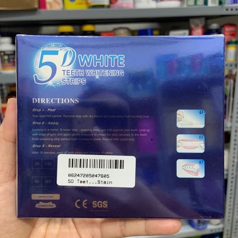  Miếng dán trắng răng 5D White Teeth Whitening Strips 