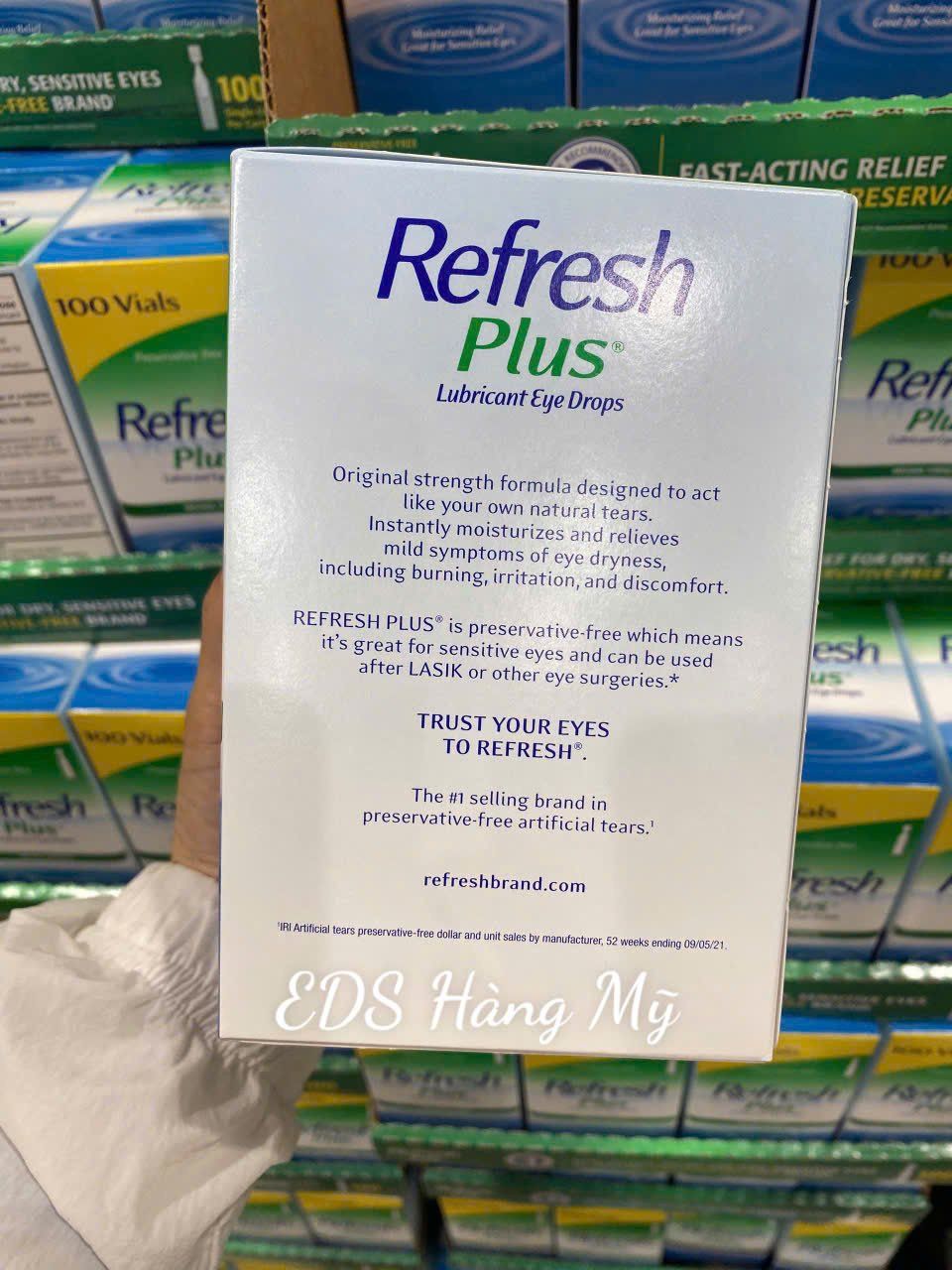 Nước nhỏ mắt, nước mắt nhân tạo dạng tép Refresh Tears Lubricant Eye Drops