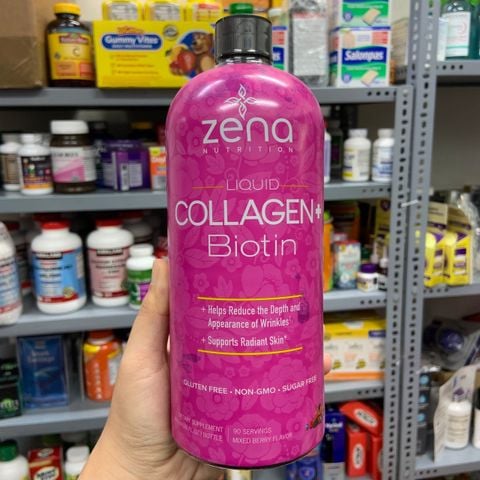  Nước uống bổ sung collagen và biotin đẹp da tóc Zena Liquid Collagen + Biotin 