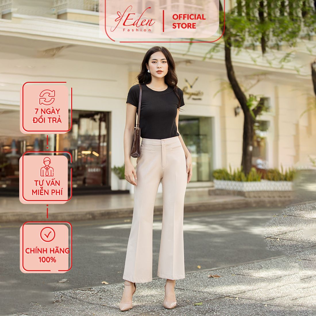 Quần tây ống loe công sở nữ thời trang Eden - Q011