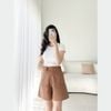 Quần short nữ lưng cao phối túi thời trang Eden - Q018