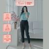 Quần tây công sở nữ baggy thời trang Eden lưng trơn - Q009