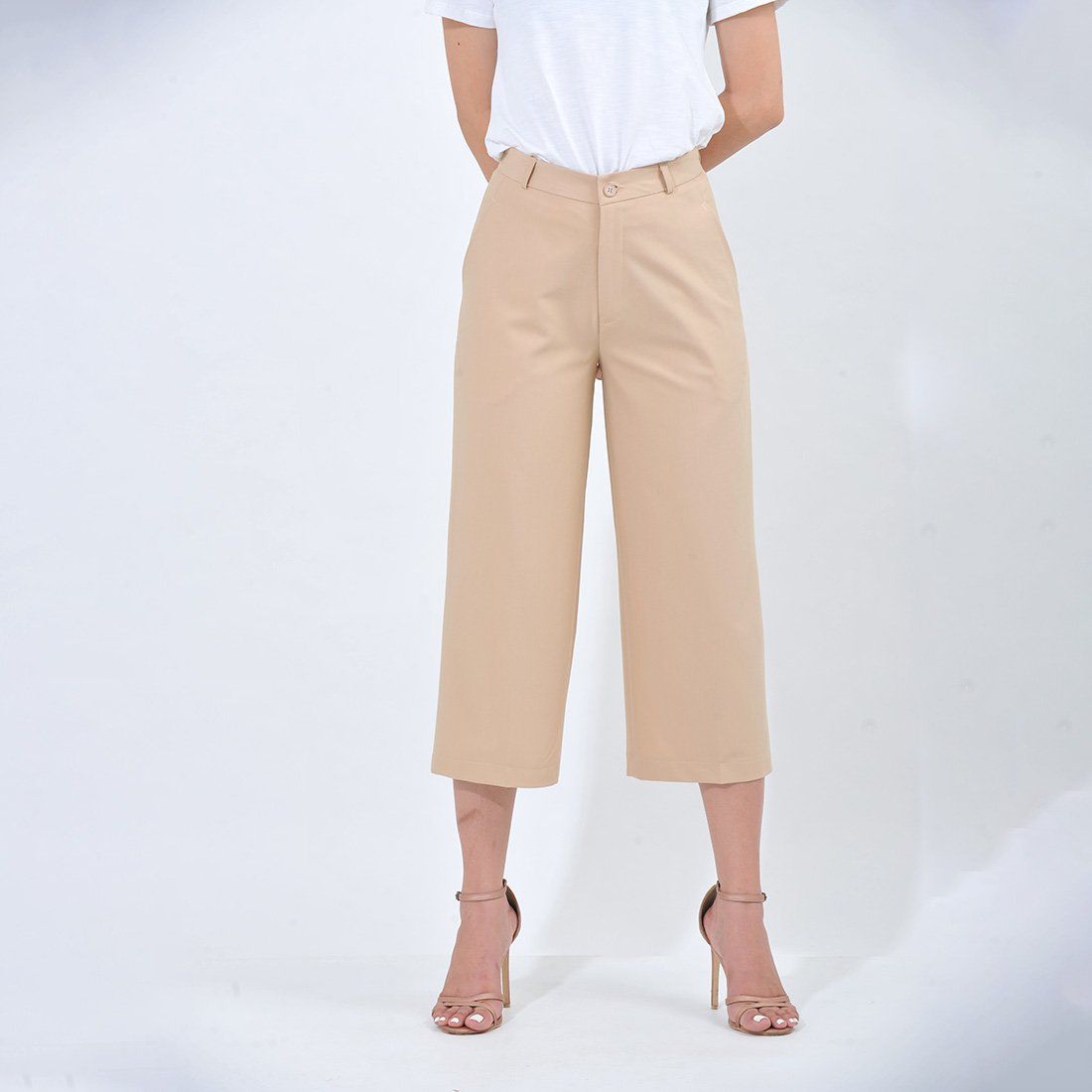 Quần tây công sở nữ ống suông lửng thời trang Eden - Q006