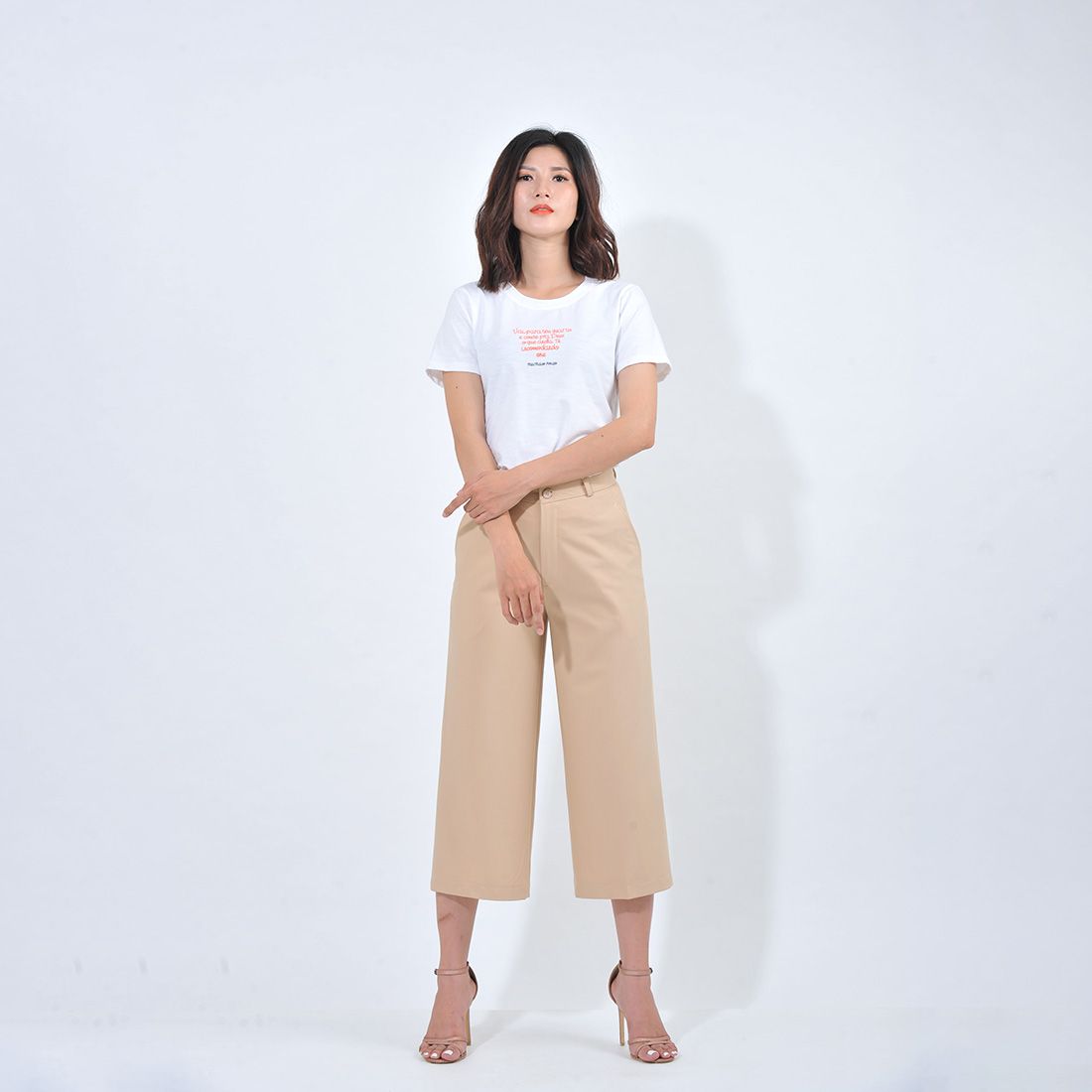 Quần tây công sở nữ ống suông lửng thời trang Eden - Q006