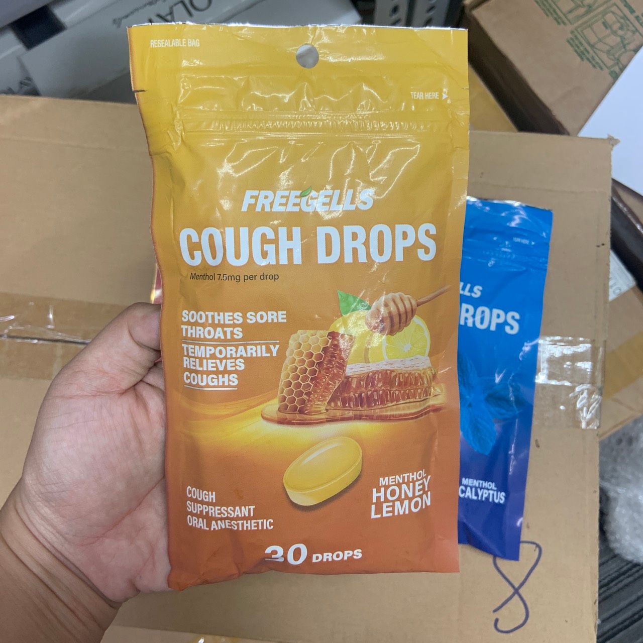 Set 2 bịch kẹo ho Freegells Cough Drops