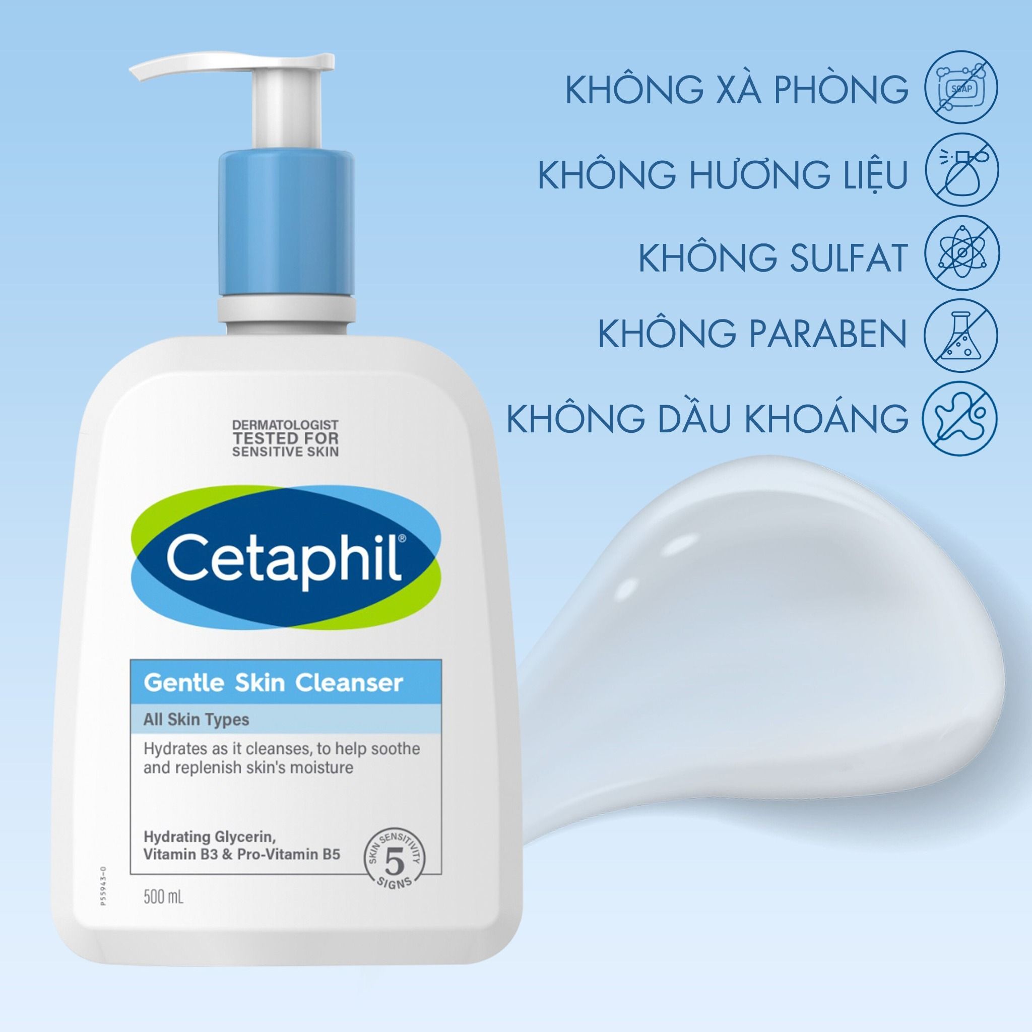 Set 2 chai sữa rửa mặt Cetaphil Gentle Skin Cleanser