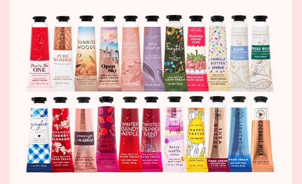 Set 2 tuýp kem dưỡng da tay Bath & Body Works