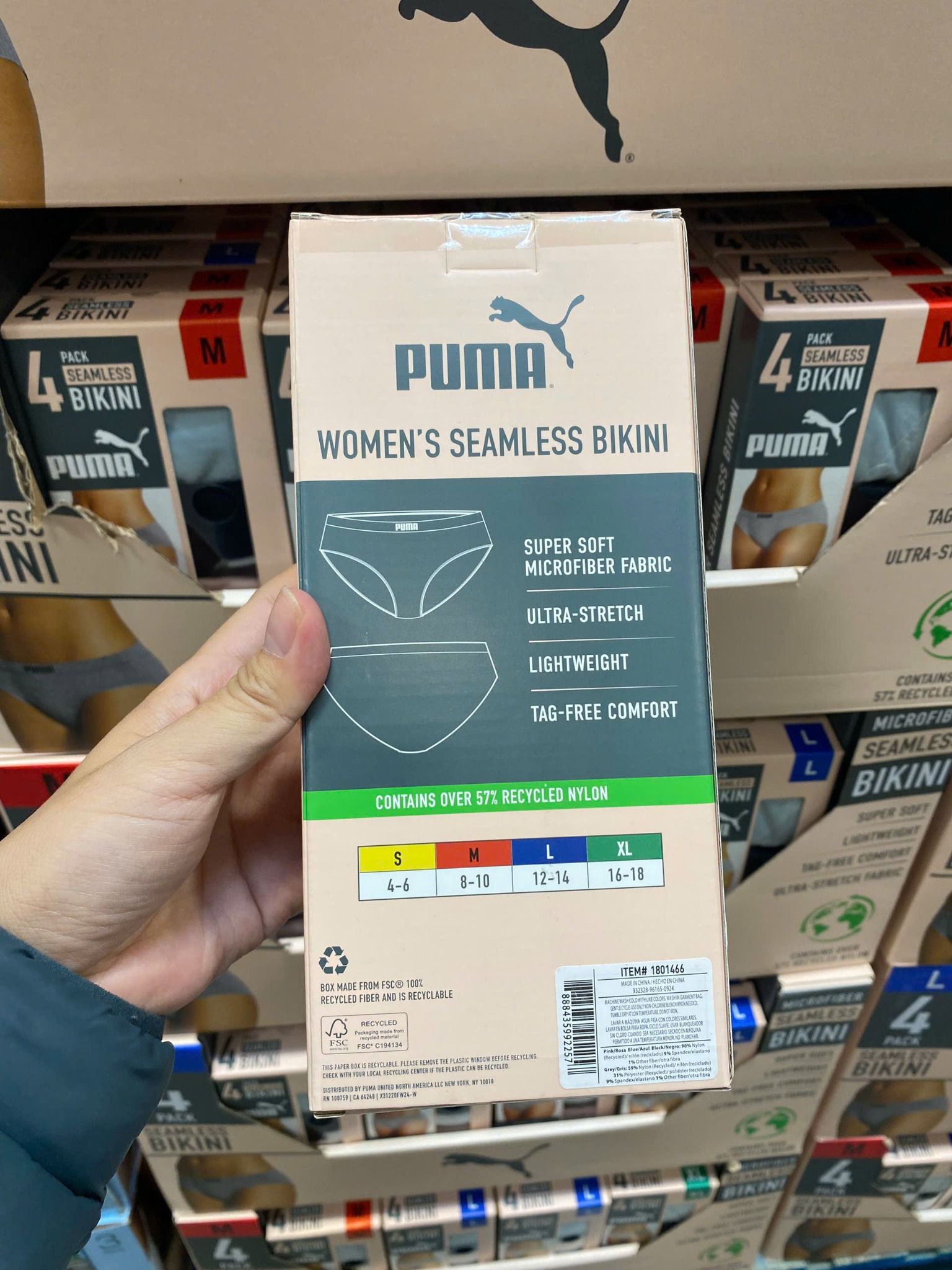 Set 4 quần lót nữ Puma Seamless Bikini