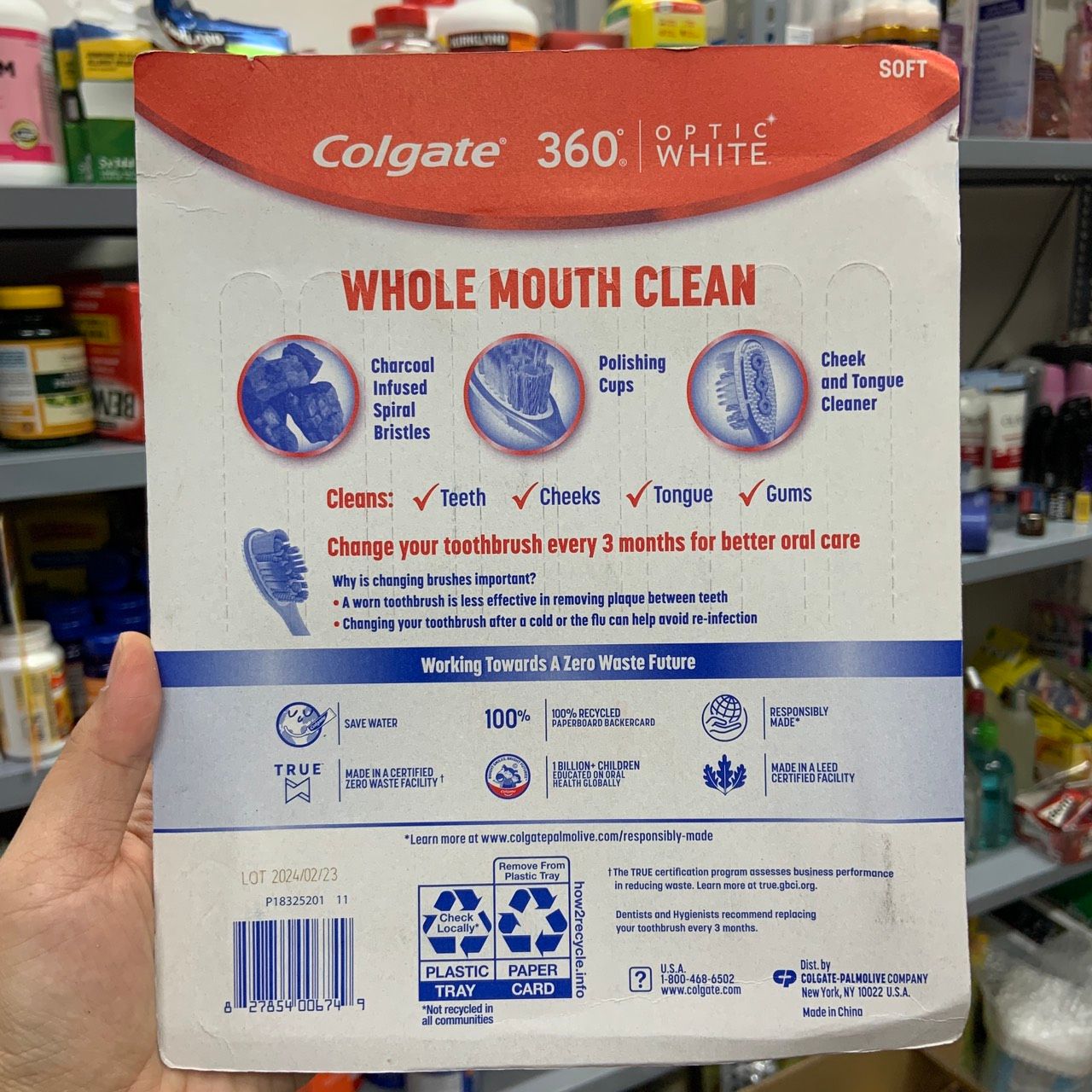 Set 8 bàn chải đánh răng Colgate Optic White 360