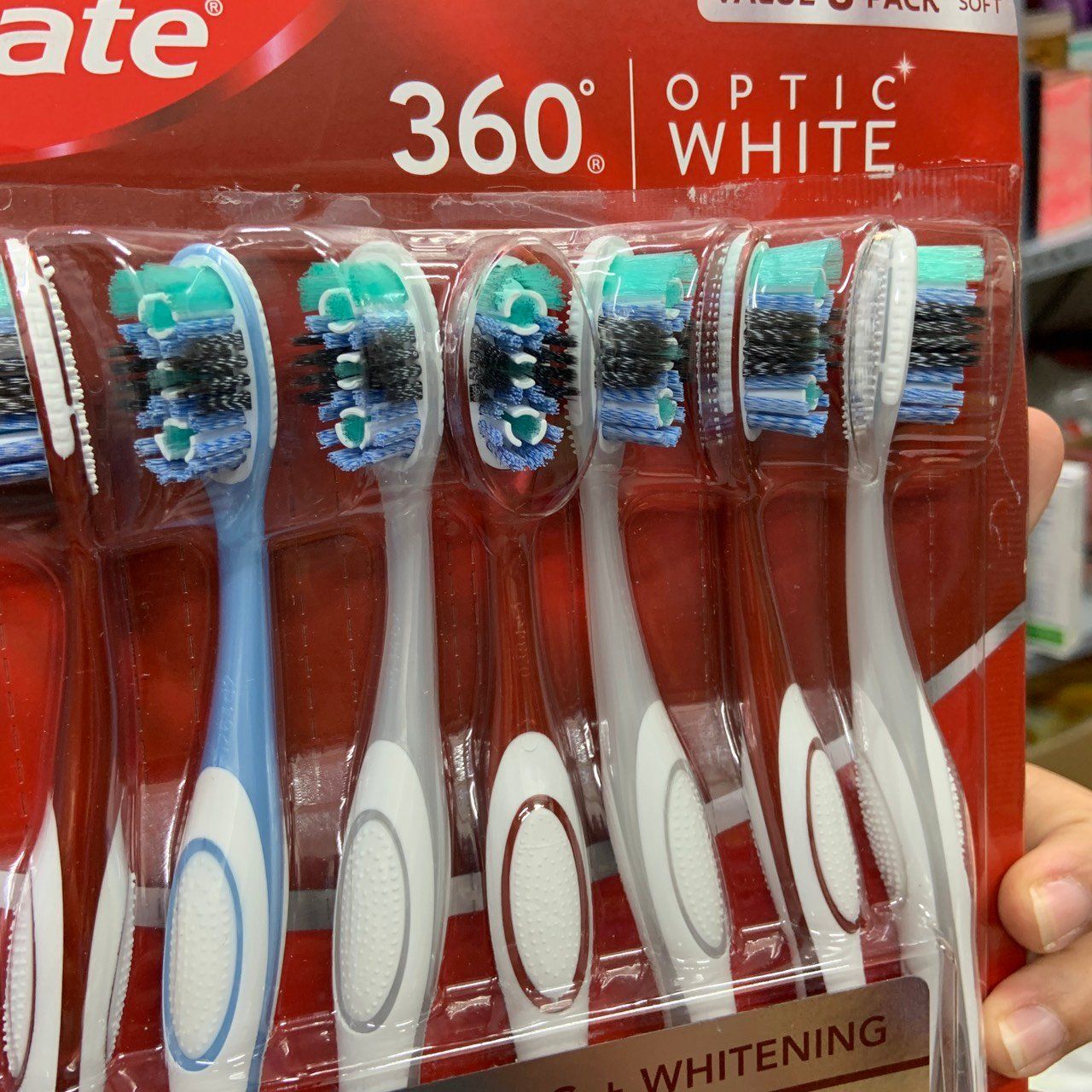 Set 8 bàn chải đánh răng Colgate Optic White 360
