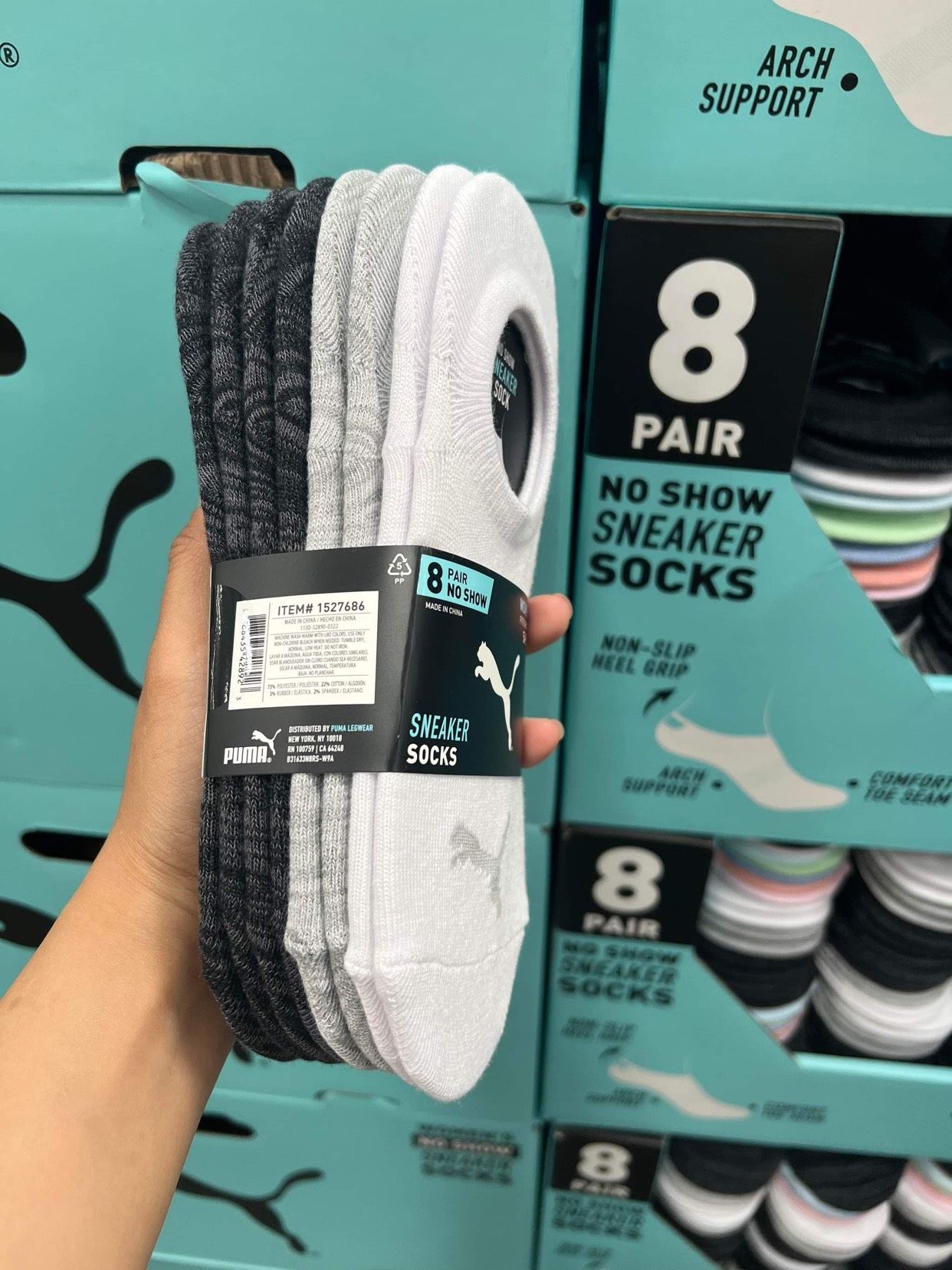 Set 8 đôi tất vớ nữ cổ thấp Puma