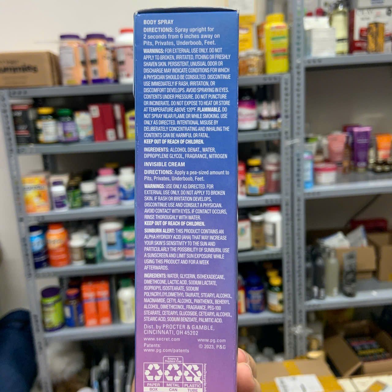 Set xịt và kem khử mùi toàn thân Serect Whole Body