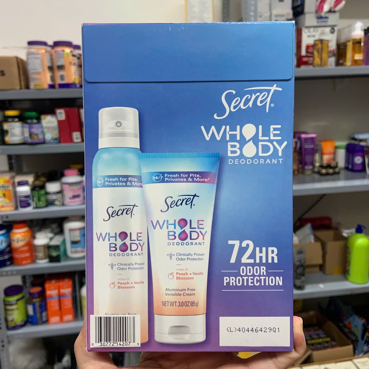 Set xịt và kem khử mùi toàn thân Serect Whole Body