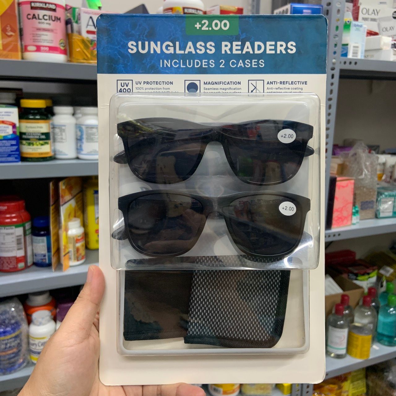Set 2 mắt kính mát đi năng chống tia UV có độ Sunglass Readers