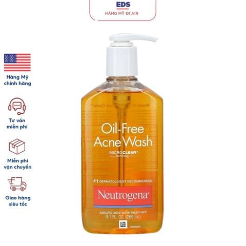  Sữa rửa mặt ngăn ngừa và giảm mụn Neutrogena Oil-Free Acne Wash 