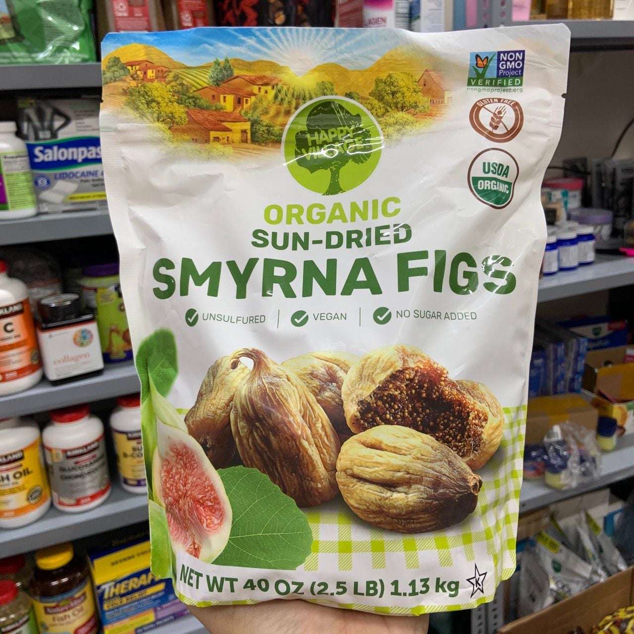 Sung hữu cơ sấy dẻo Happy Village Organic Sun-Dried Smyrna Figs
