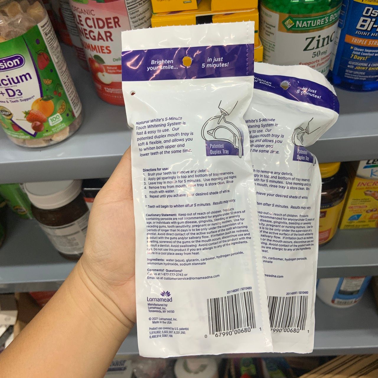 Kit gel tẩy trắng răng Natural White 5-minute Tooth Whitening System