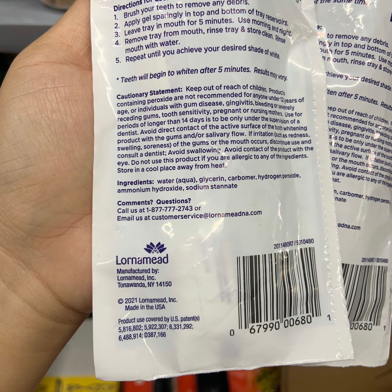 Kit gel tẩy trắng răng Natural White 5-minute Tooth Whitening System