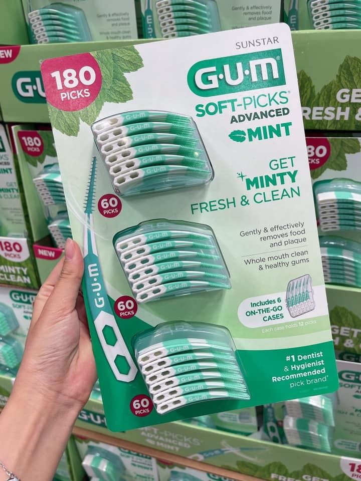 Tăm nha khoa hương bạc hà Sunstar Gum Soft Picks Advanced Mint