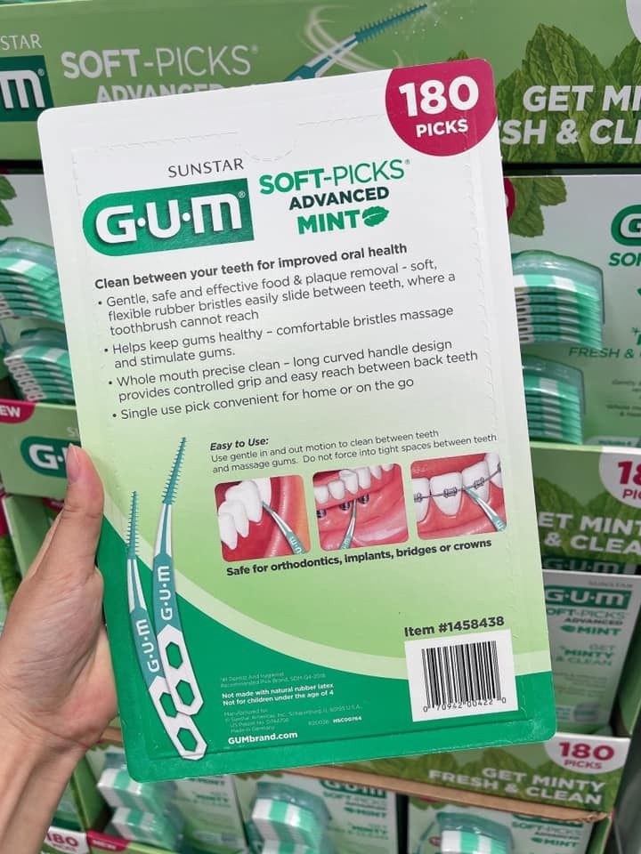 Tăm nha khoa hương bạc hà Sunstar Gum Soft Picks Advanced Mint