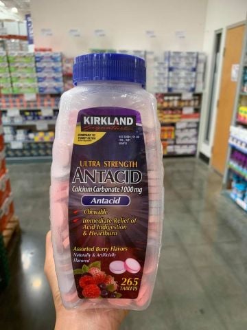  Viên nhai trị đau bao tử KirkLand Ultra Strength Antacid 