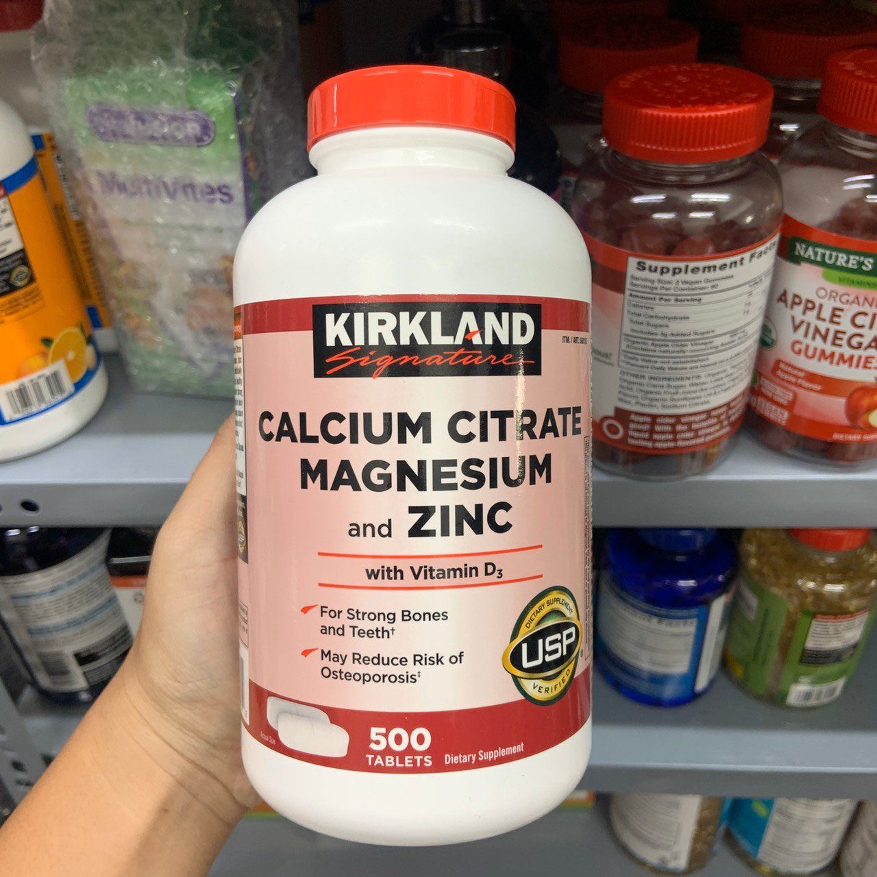 Viên uống hỗ trợ xương khớp Kirkland Calcium Citrate Magnesium and Zin