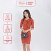 Váy đầm công sở thời trang Eden tay lỡ phối bèo cổ - D407