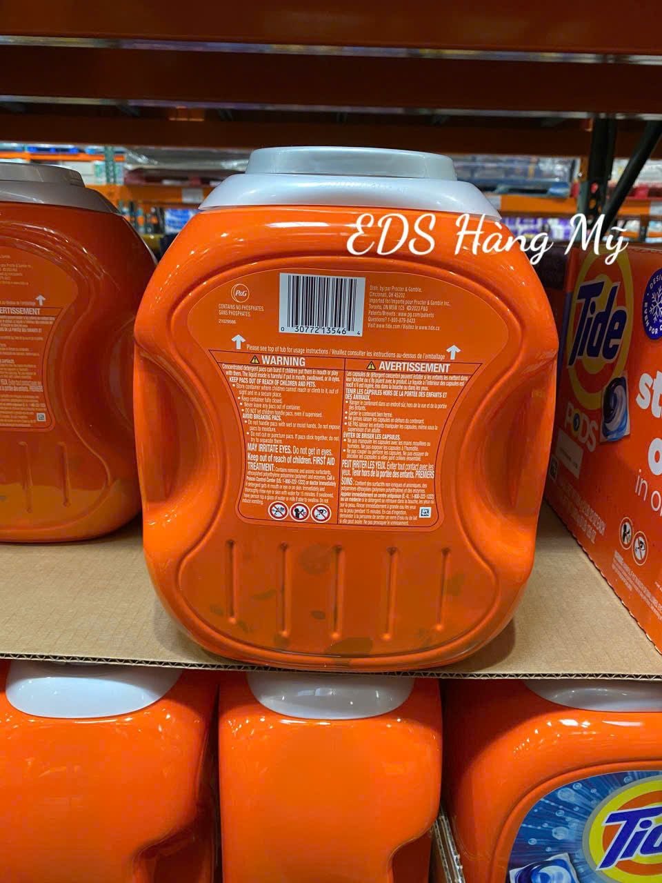 Viên giặt xả Tide Pods 4 in 1 thùng nhựa 104 viên