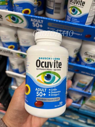  Viên uống bổ mắt dành cho người trên 50 tuổi Ocuvite Adult 50+ - Lọ 150 viên 
