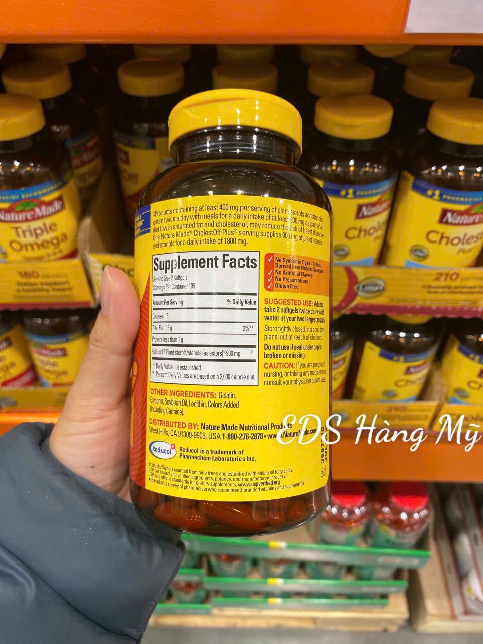 Viên uống giảm cholesterol trong máu Nature Made Cholestoff Plus