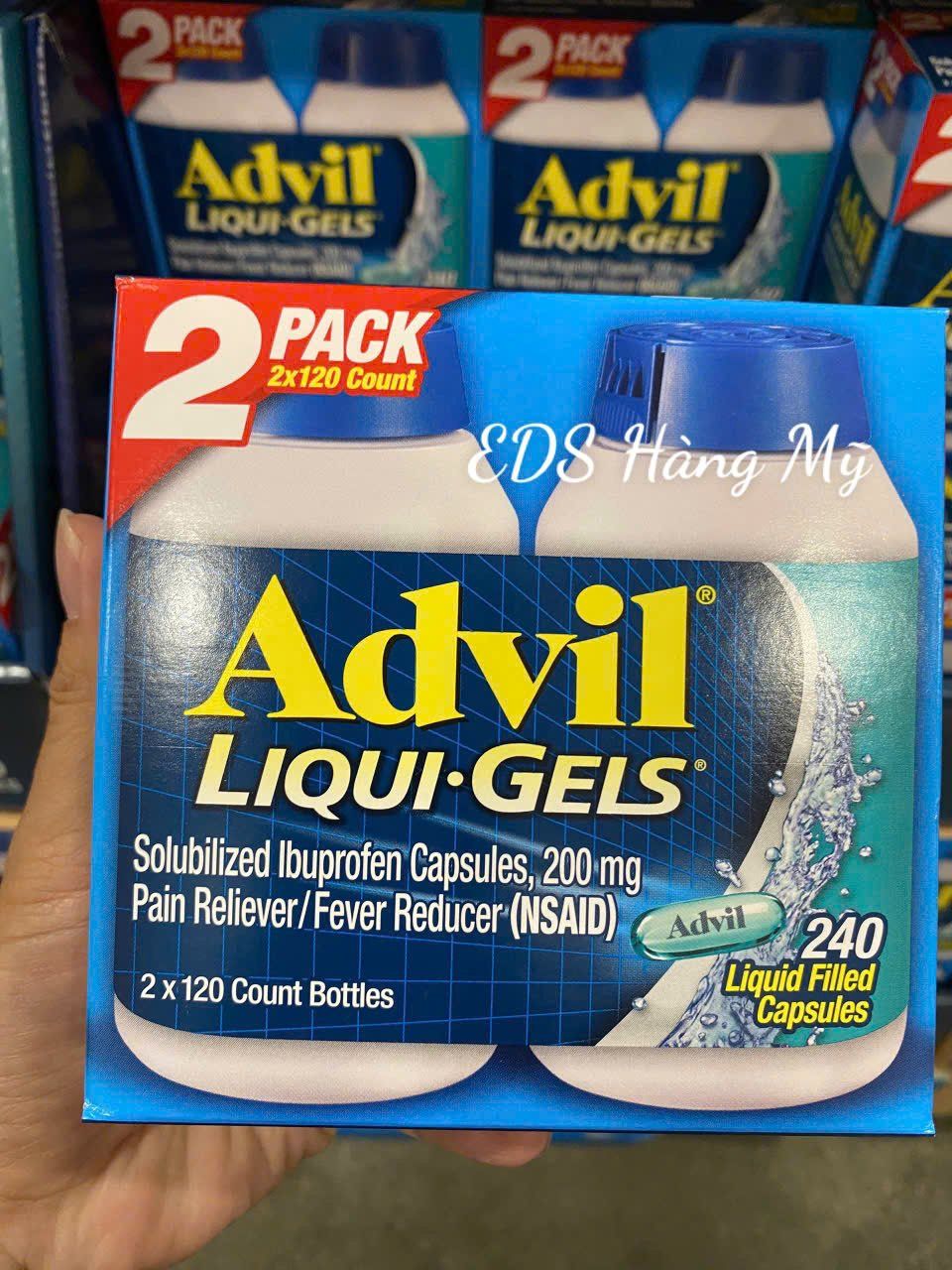 Viên uống giảm đau hạ sốt Advil Liqui Gels