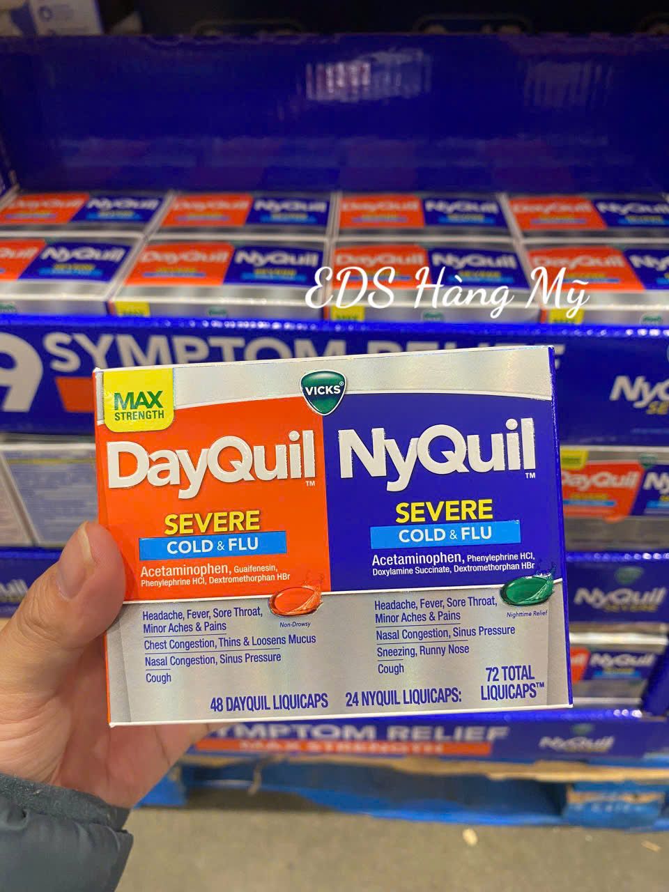 Viên uống giảm ho, cảm cúm Vicks DayQuil & NyQuil  Cold & Flu