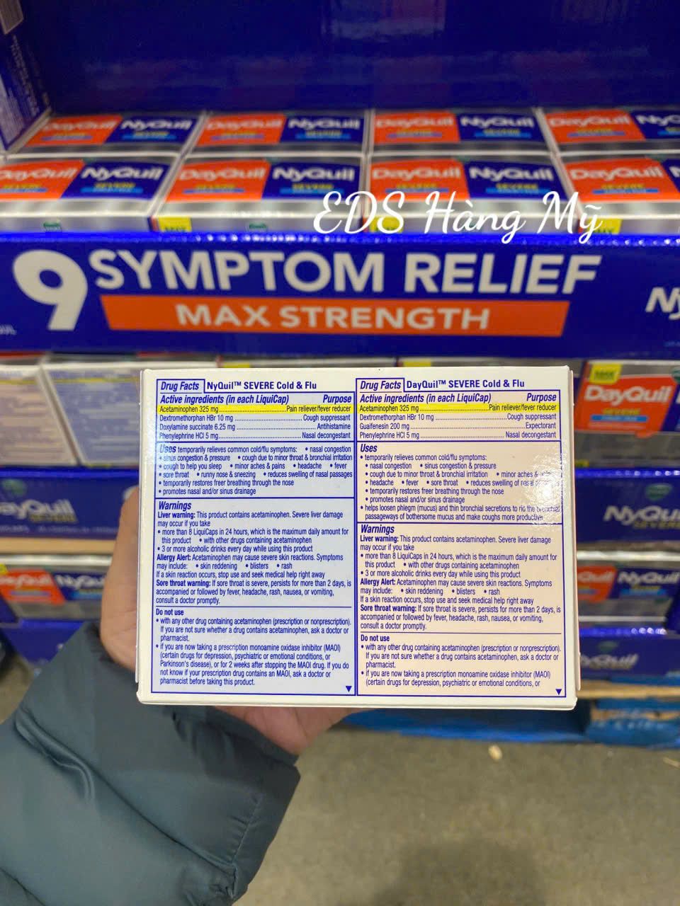 Viên uống giảm ho, cảm cúm Vicks DayQuil & NyQuil  Cold & Flu