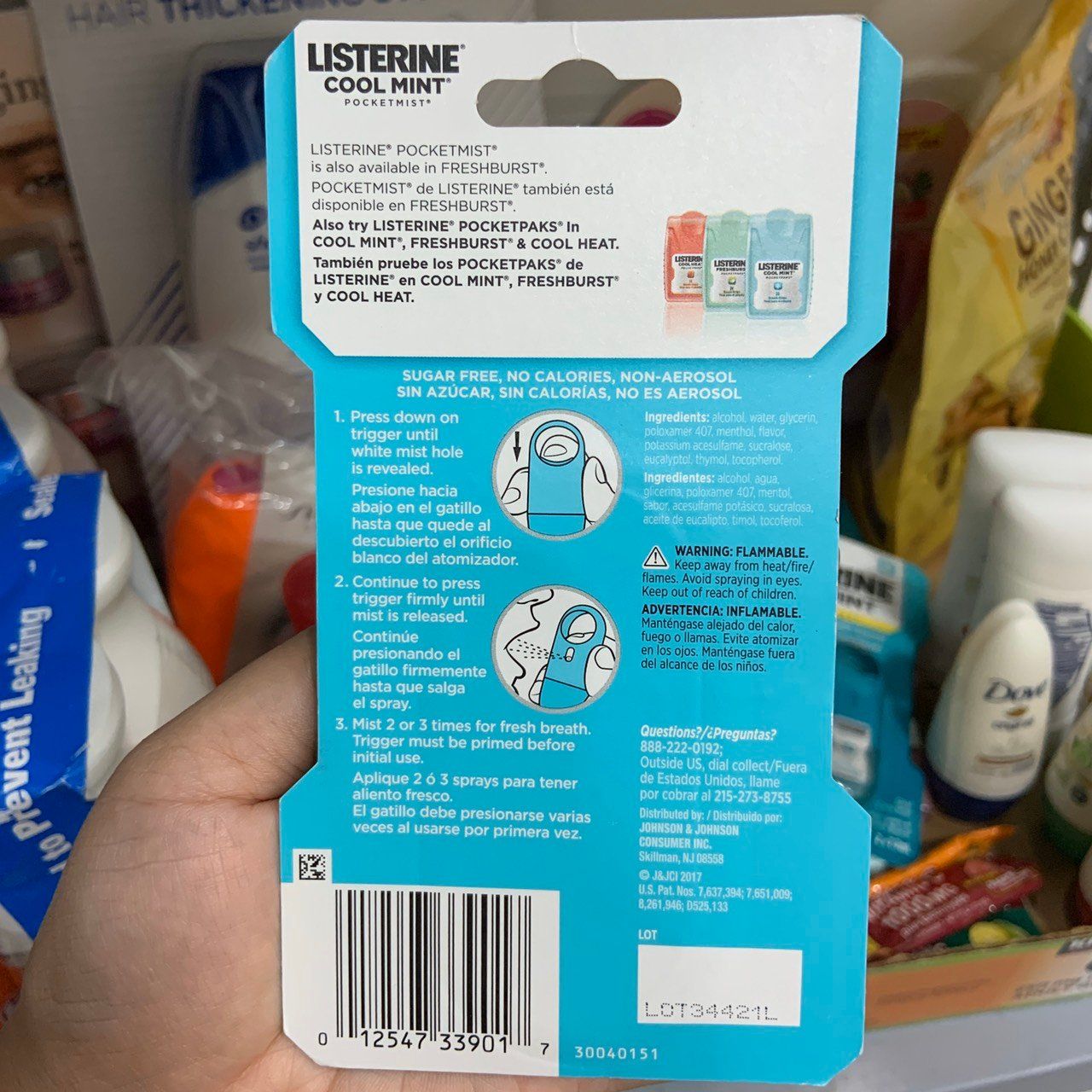 Xịt thơm miệng Listerine Cool Mint Pocketmist
