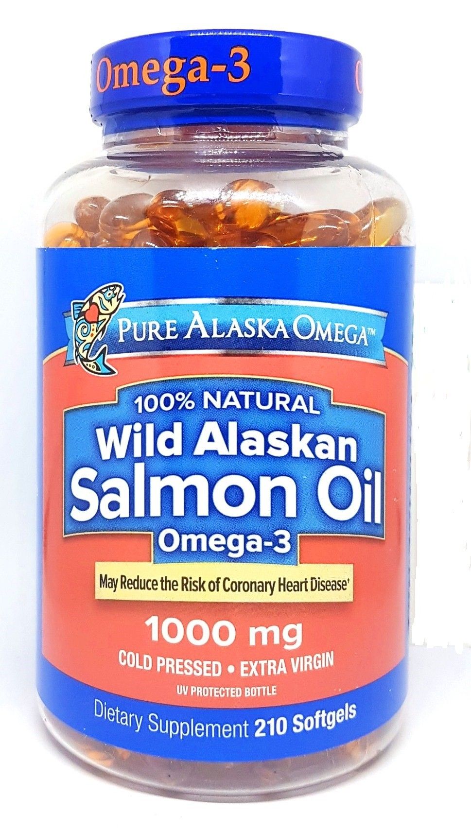 Viên uống dầu cá hồi Pure Alaska Omega-3 Wild Salmon Oil 1000mg