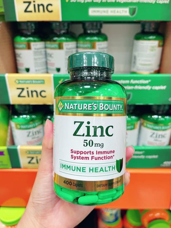 Viên uống bổ sung kẽm Nature’s bounty Zinc 50mg