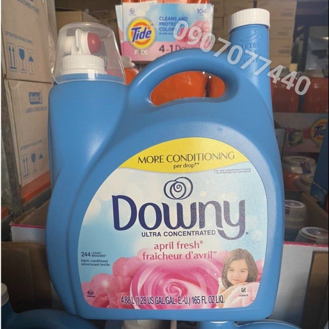 Nước xả vải Downy Soft April Fresh 2 in 1 của Mỹ - 4,45L