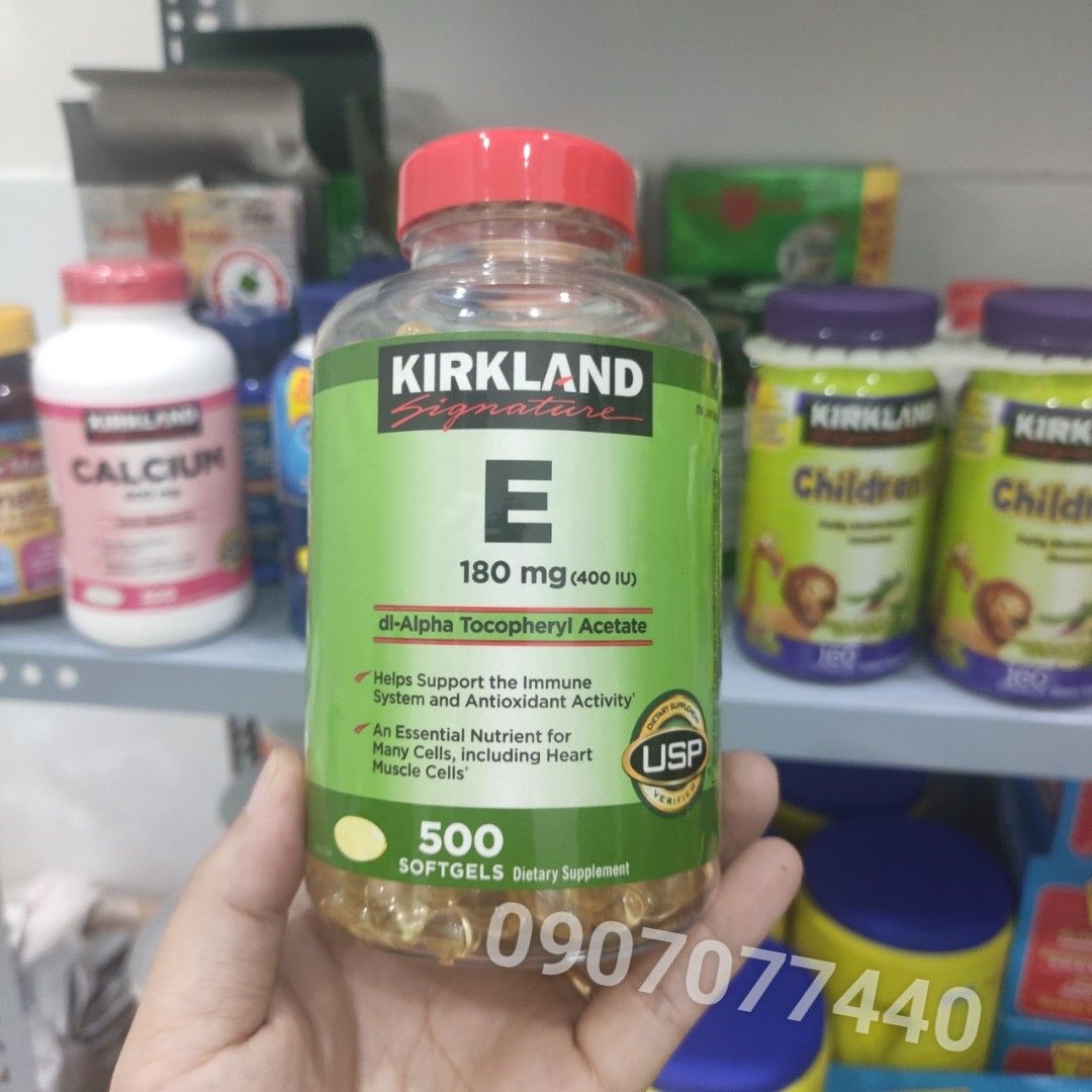 Viên uống bổ sung vitamin E Kirkland 180mg