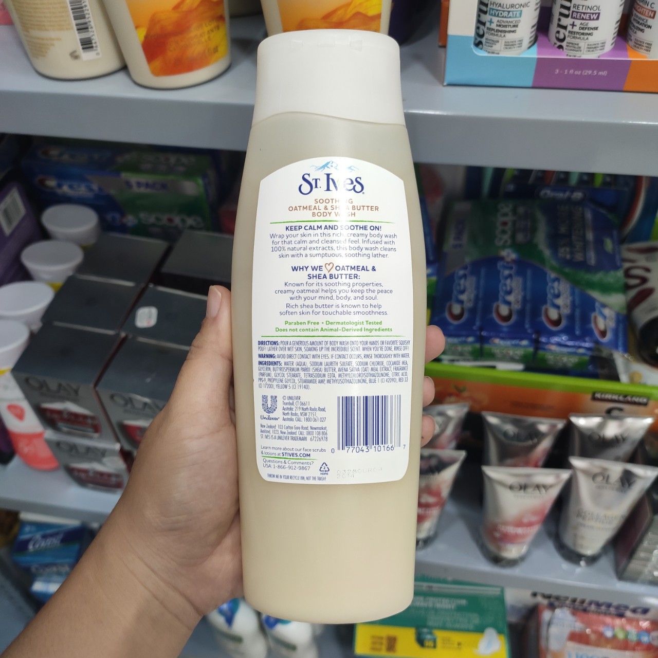 Sữa Tắm St.Ives Oatmeal & Shea Butter Soothing Body Wash – 400ml