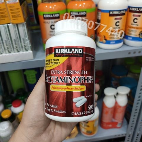  Viên uống giảm đau, hạ sốt Kirkland Signature Extra Strength Acetaminophen 500mg - 500 viên 