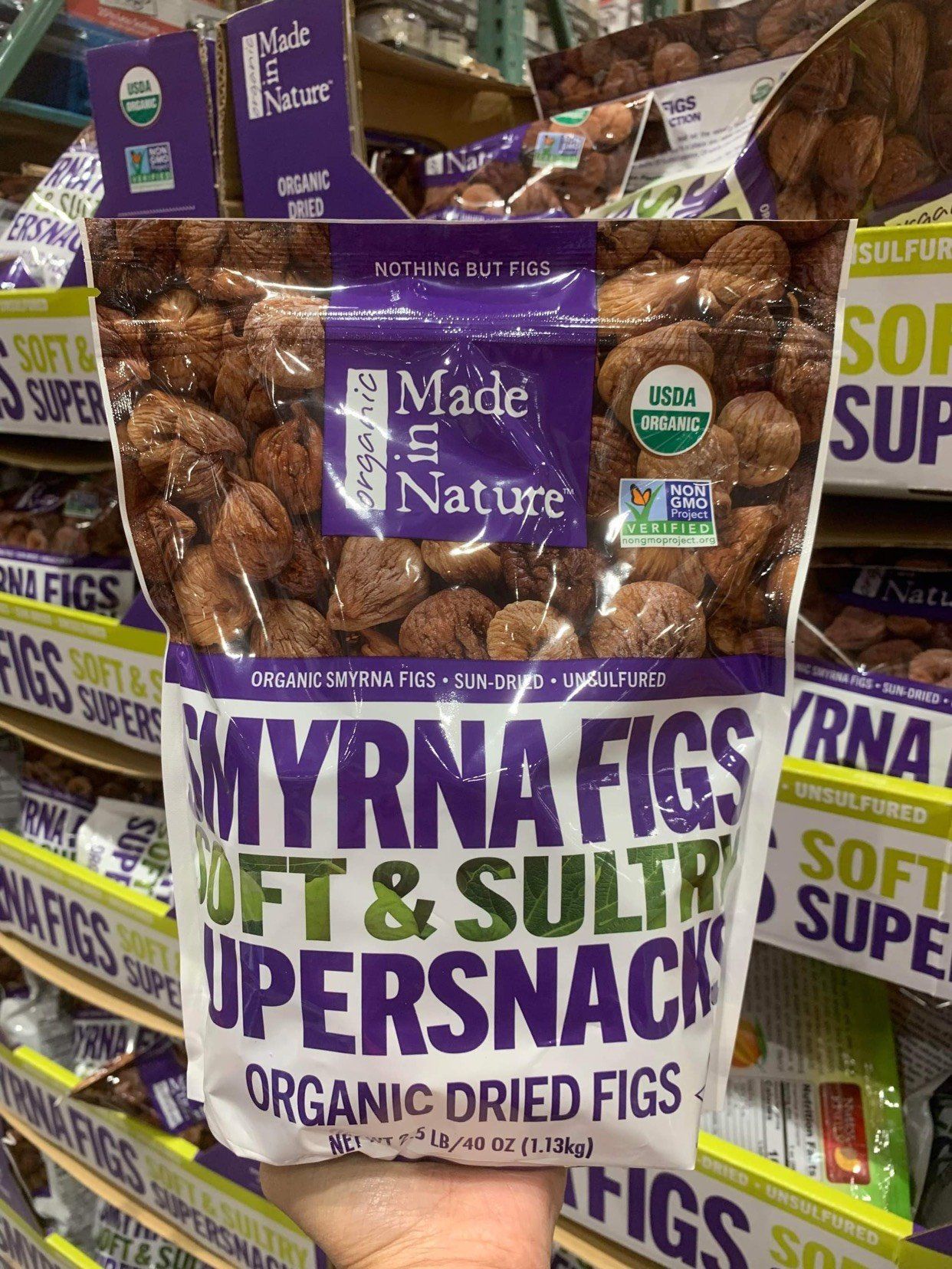 Sung hữu cơ sấy dẻo Made in Nature Organic Smyrna Figs – Bịch 1.13kg