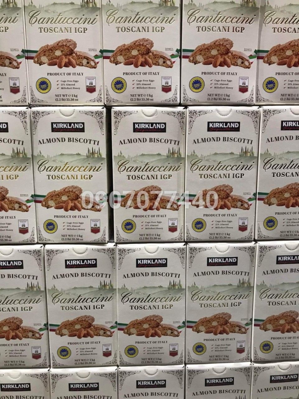 Bánh quy hạnh nhân Kirkland Almond Biscotti Cantuccini