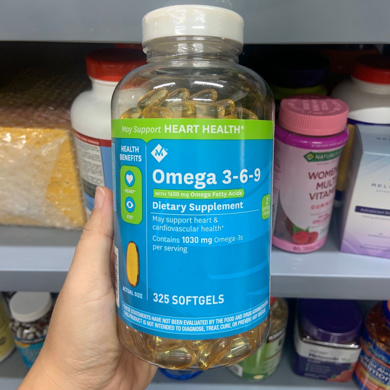 Viên uống dầu cá Omega 3-6-9 Member’s Mark Supports Heart Health