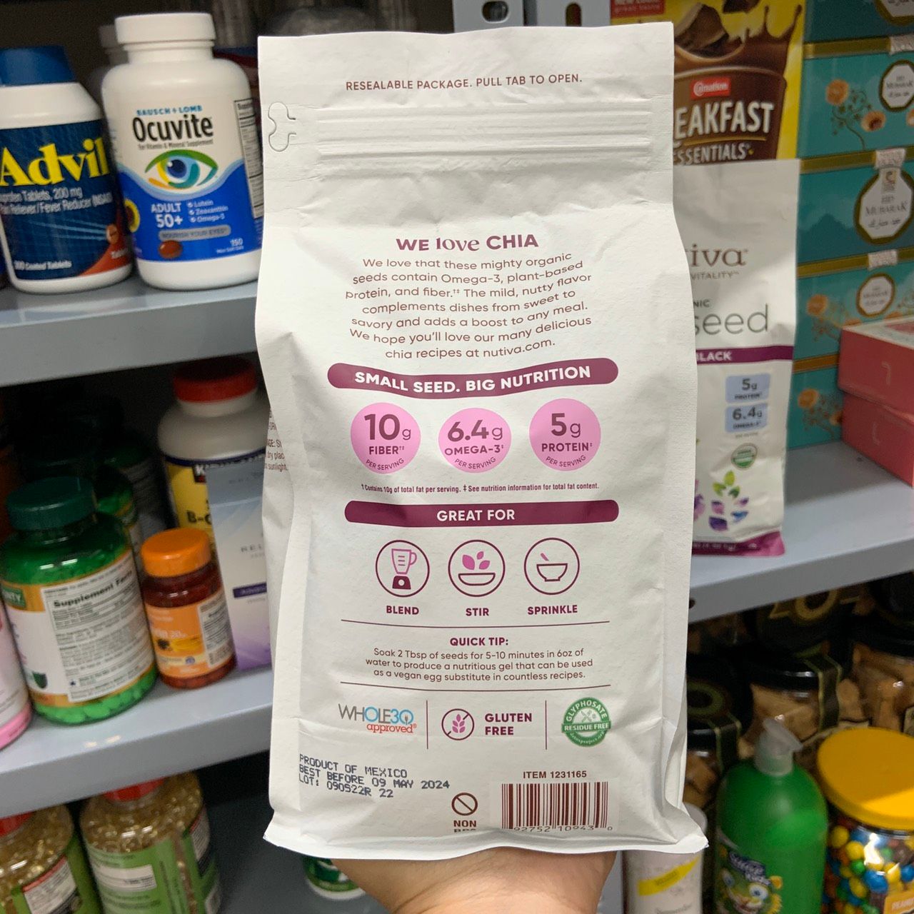 Hạt chia Nutiva Chia Seed