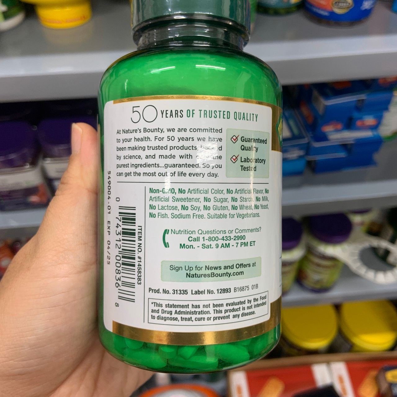 Viên uống bổ sung kẽm Nature’s bounty Zinc 50mg